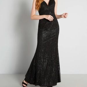 ModCloth Cloaked And Loaded maxi dress